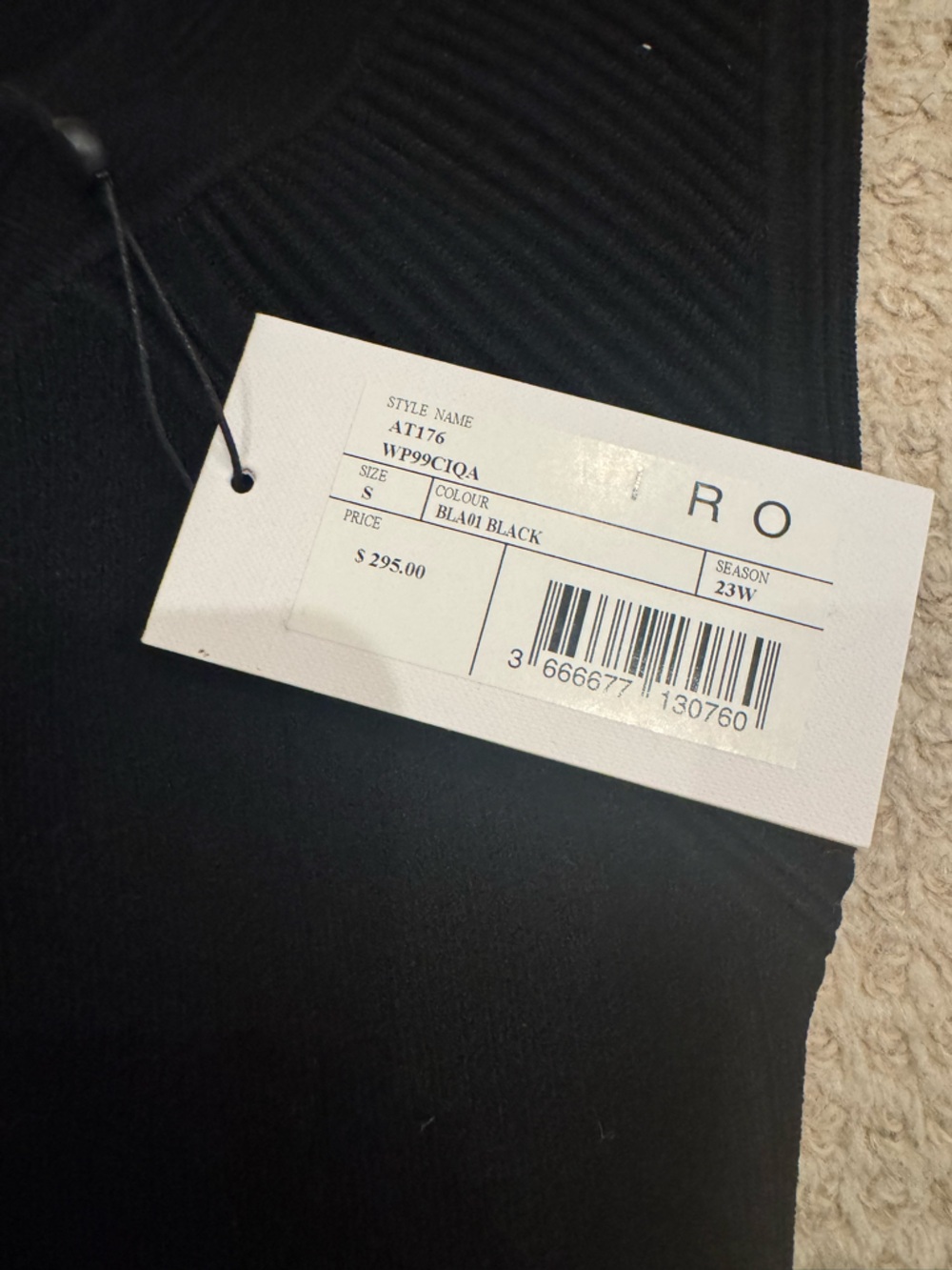 NWT IRO Women's Ciqa Black Knit One Shoulder Bodysuit Top Sz S - Picture 7 of 8